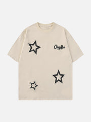 Applique Embroidery Star Tee