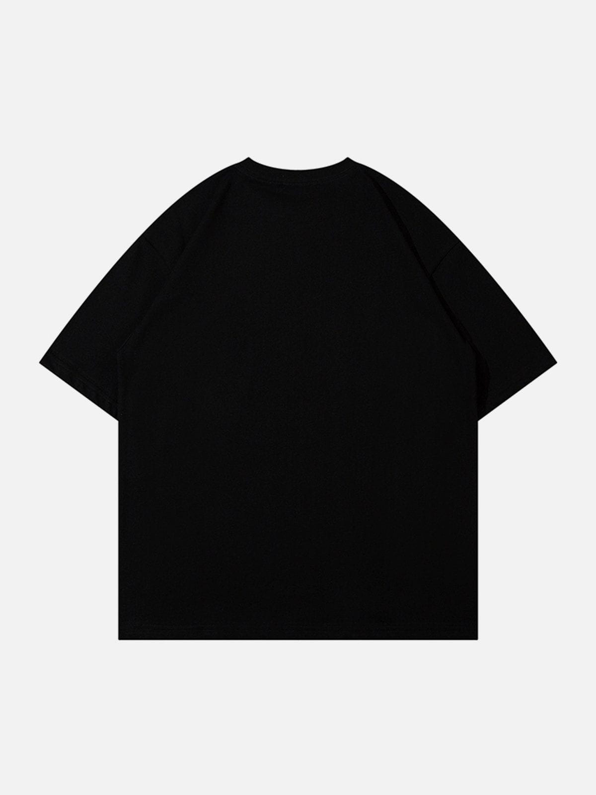 T-Shirt mit Stern-Stickerei und Applikation 
