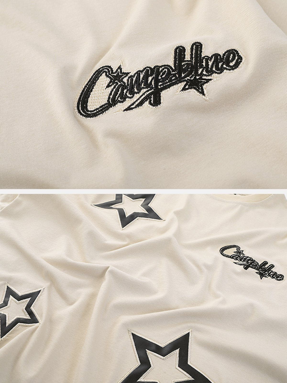 Applique Embroidery Star Tee