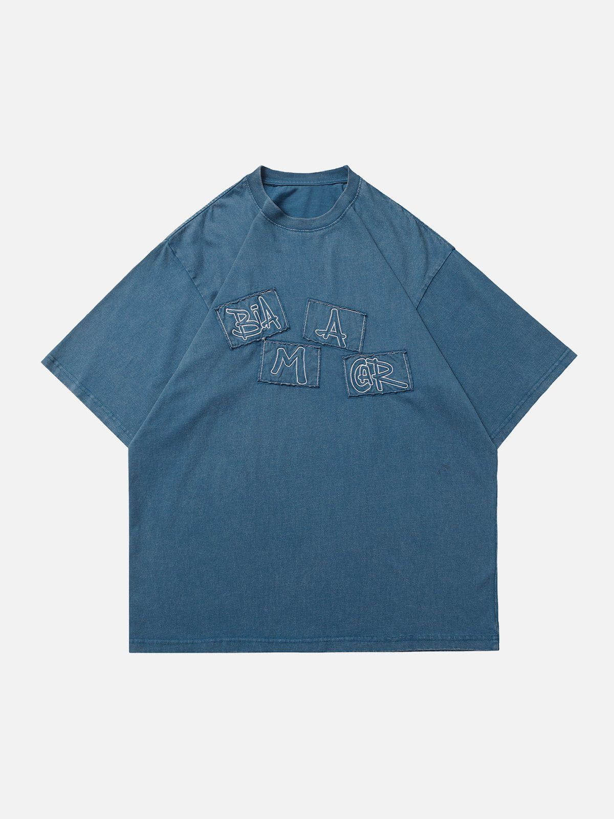 Washed Tee Color Applique Embroidery Washed Tee – Oitoy