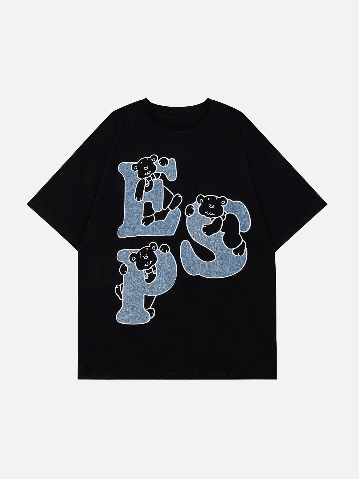 Bear Letter Print Tee