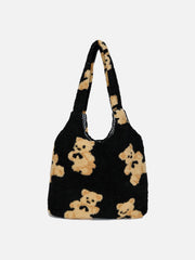 Bear Pattern Sherpa Bag