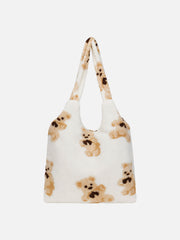 Bear Pattern Sherpa Bag