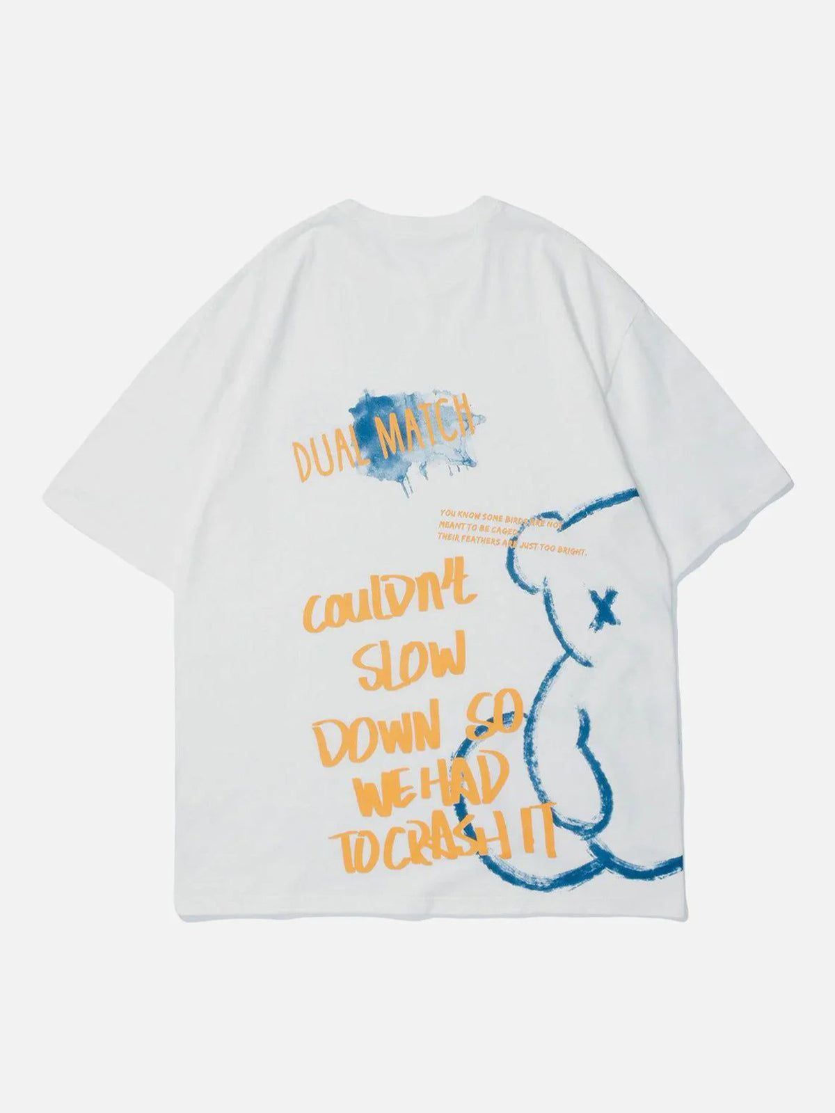 Bear Stick Figure Print Cotton Tee