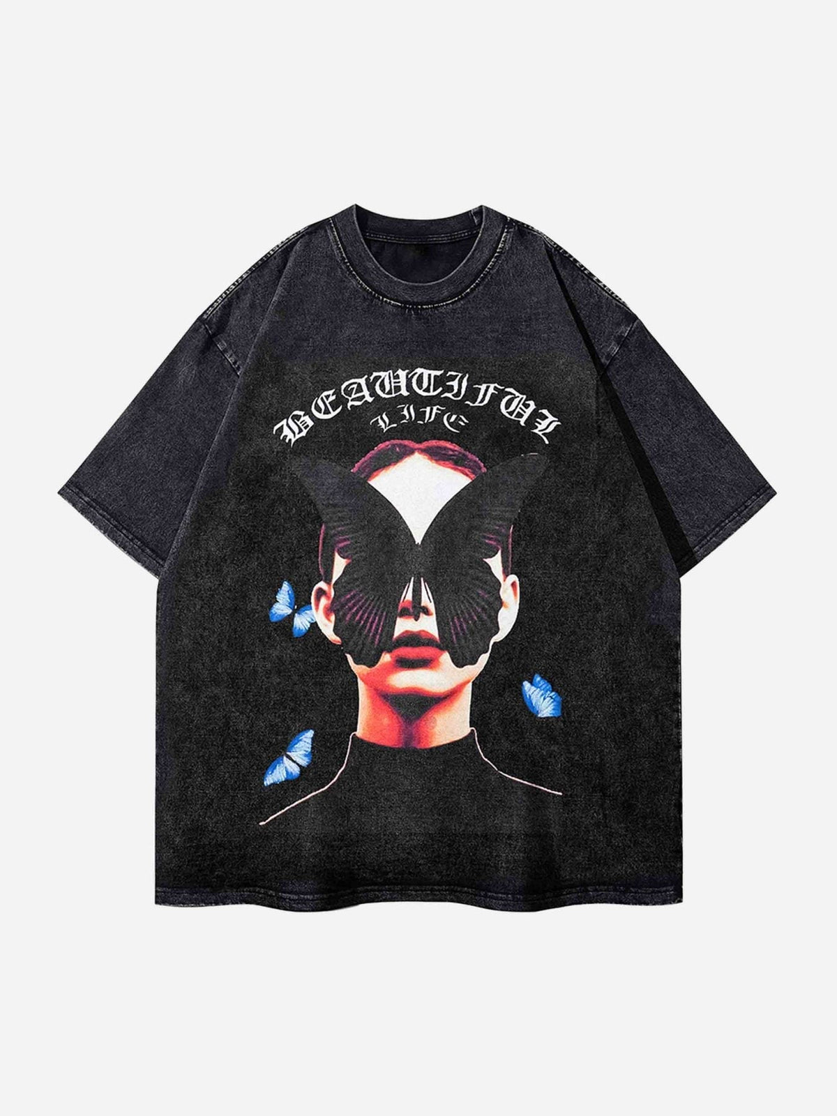 Black Butterfly Girl T-shirt