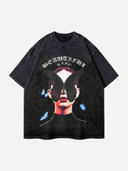 Black Butterfly Girl T-shirt