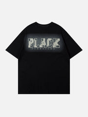 Block Metal Letter Print Tee