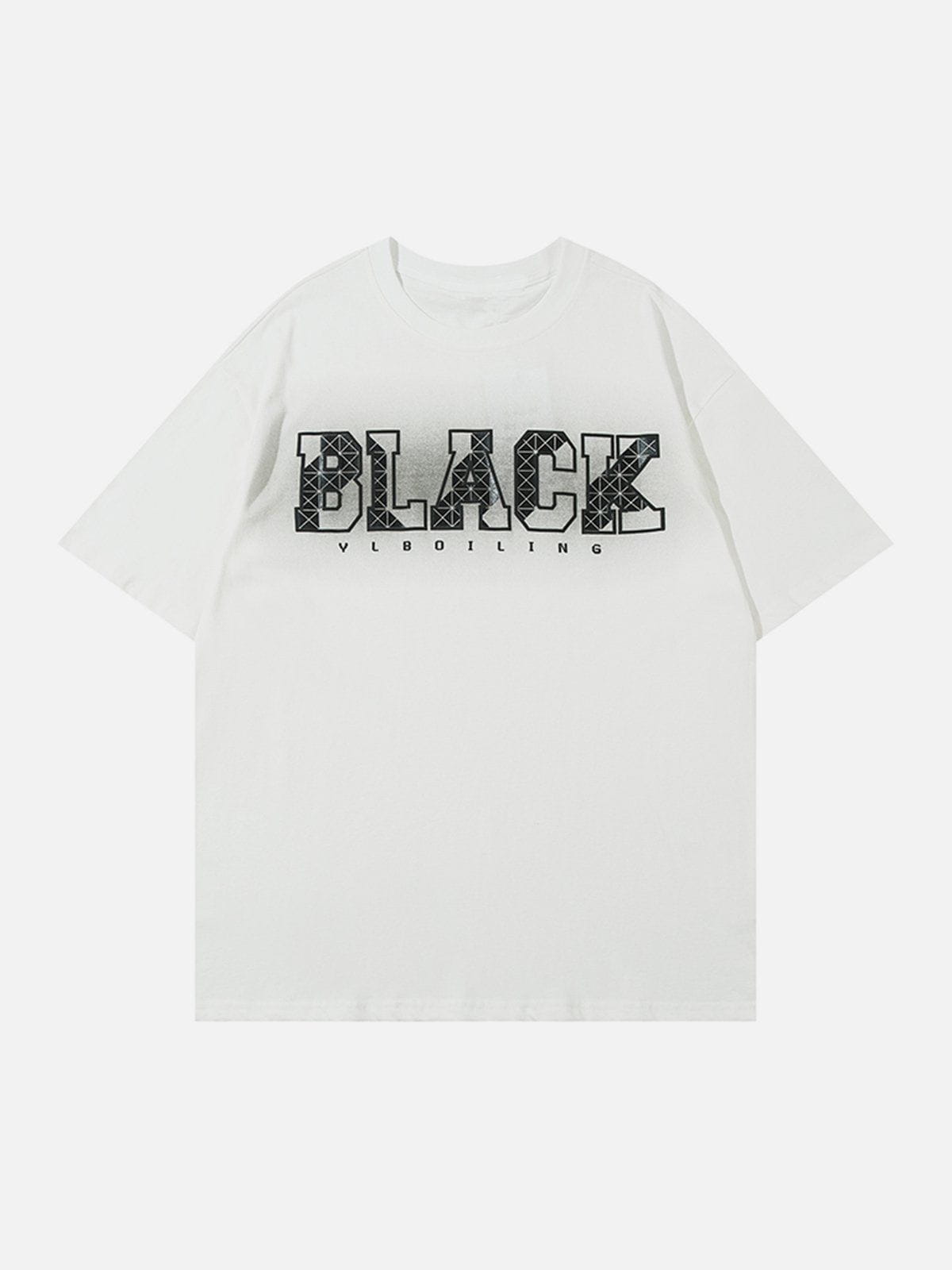 Block Metal Letter Print Tee