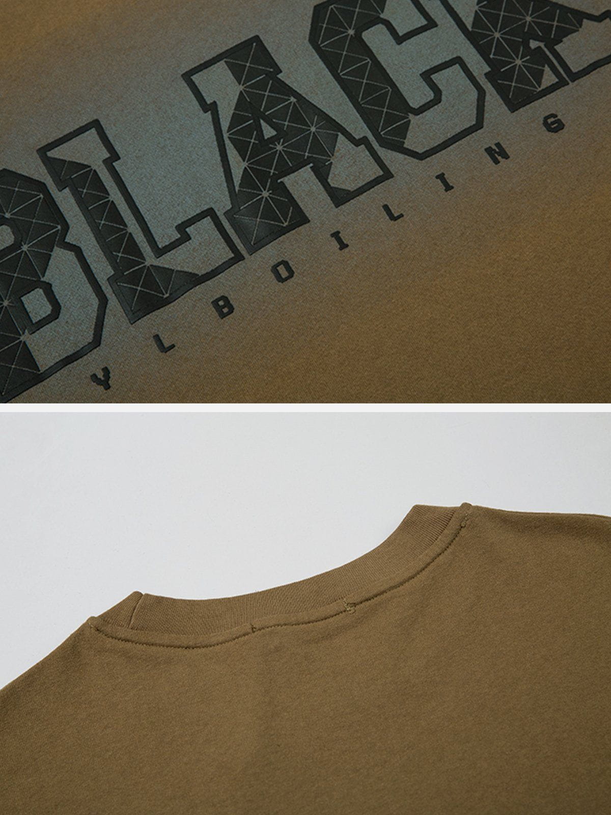 Block Metal Letter Print Tee