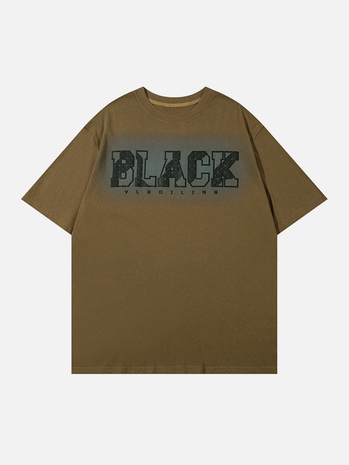 Block Metal Letter Print Tee