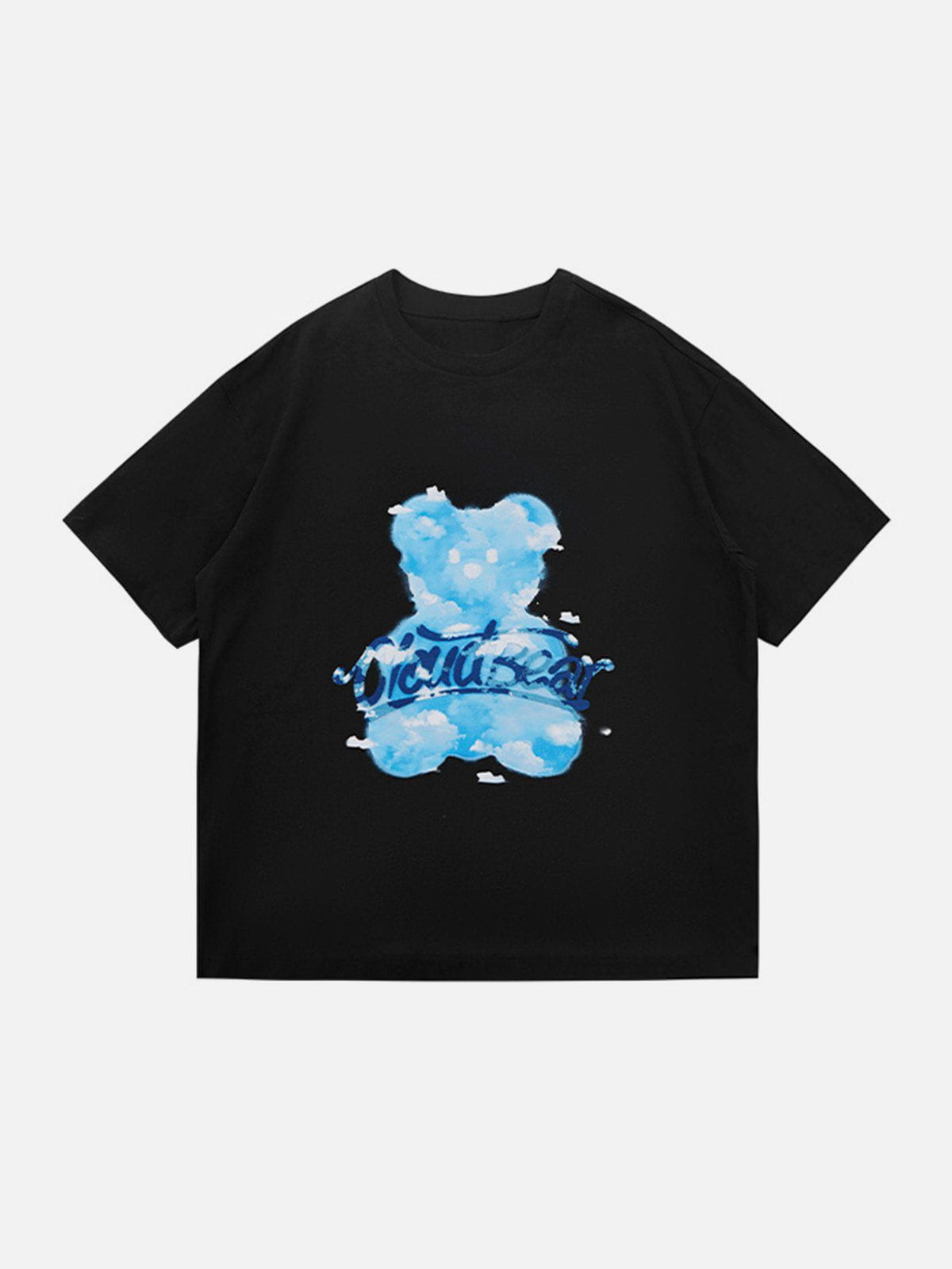 Blue Sky Bear Print Tee