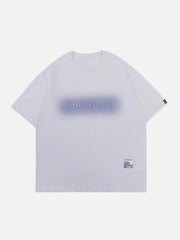 Blur Letter Print Tee