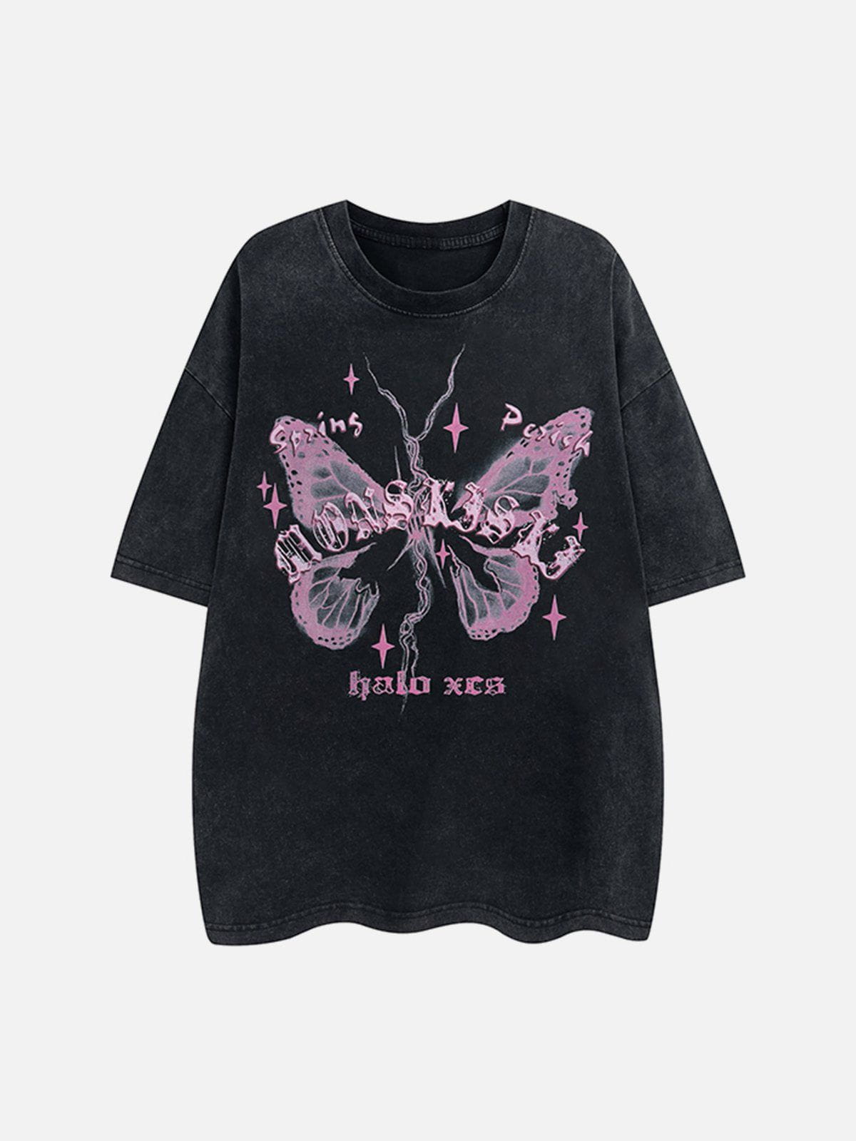 Broken Moth Star Print Tee