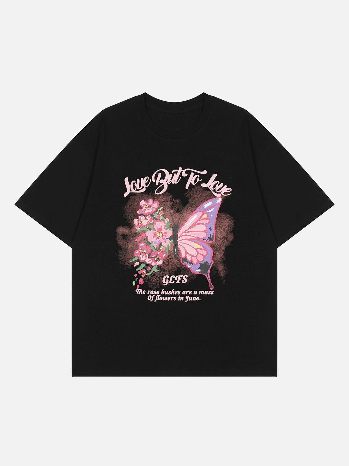 Butterflies Flowers Print Tee