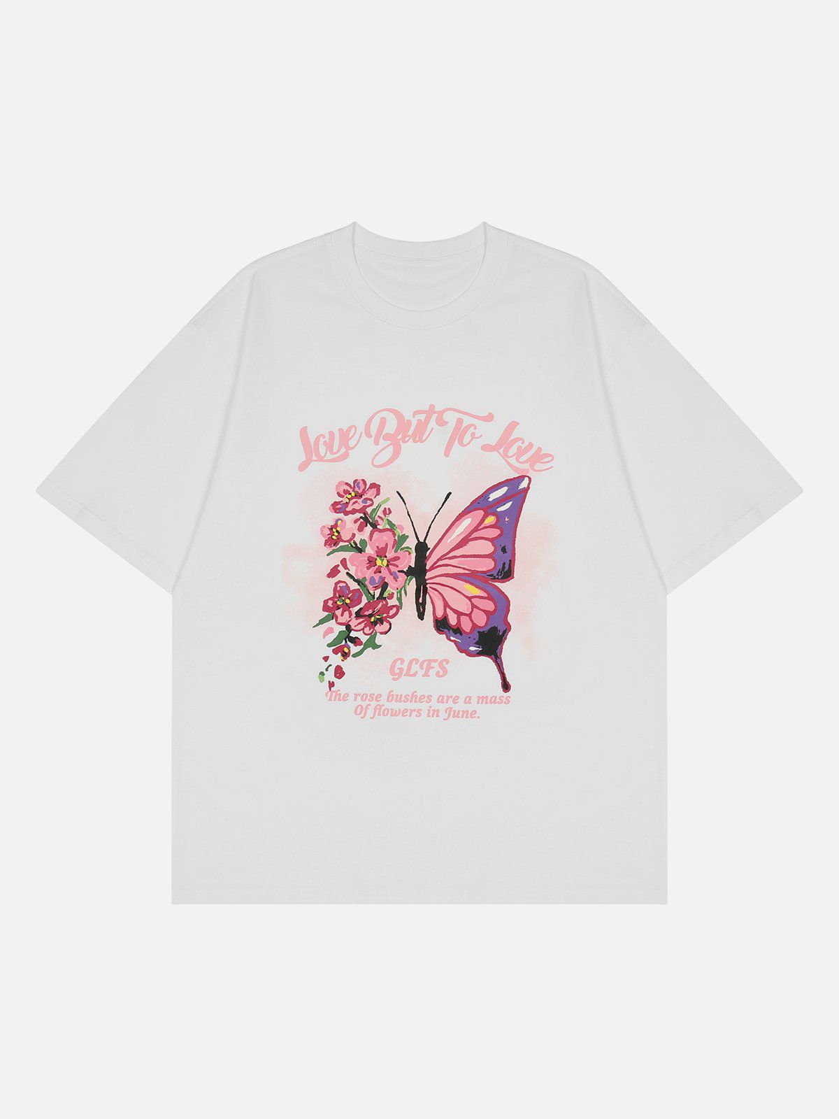 Butterflies Flowers Print Tee