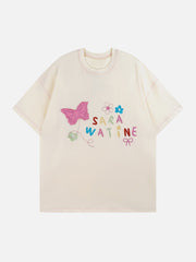 Butterfly Embroidery Tee