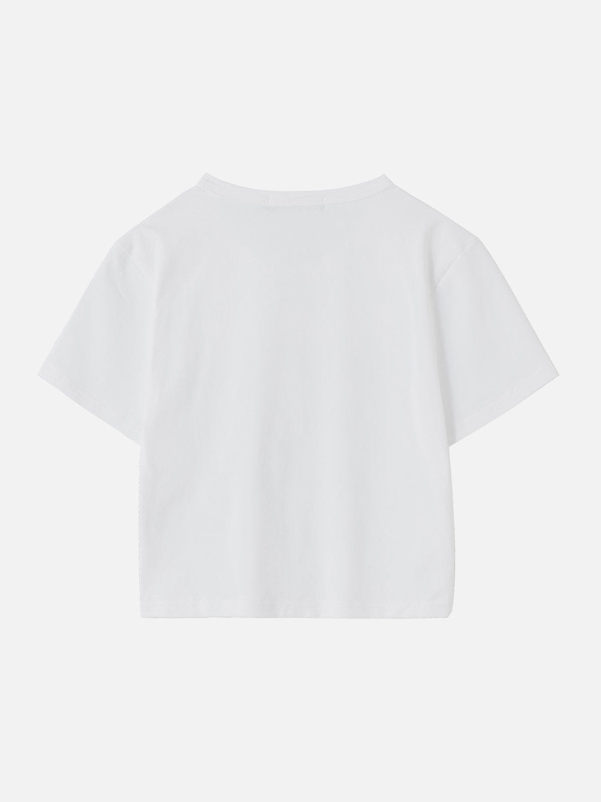 Butterfly Letter Print Regular Tee
