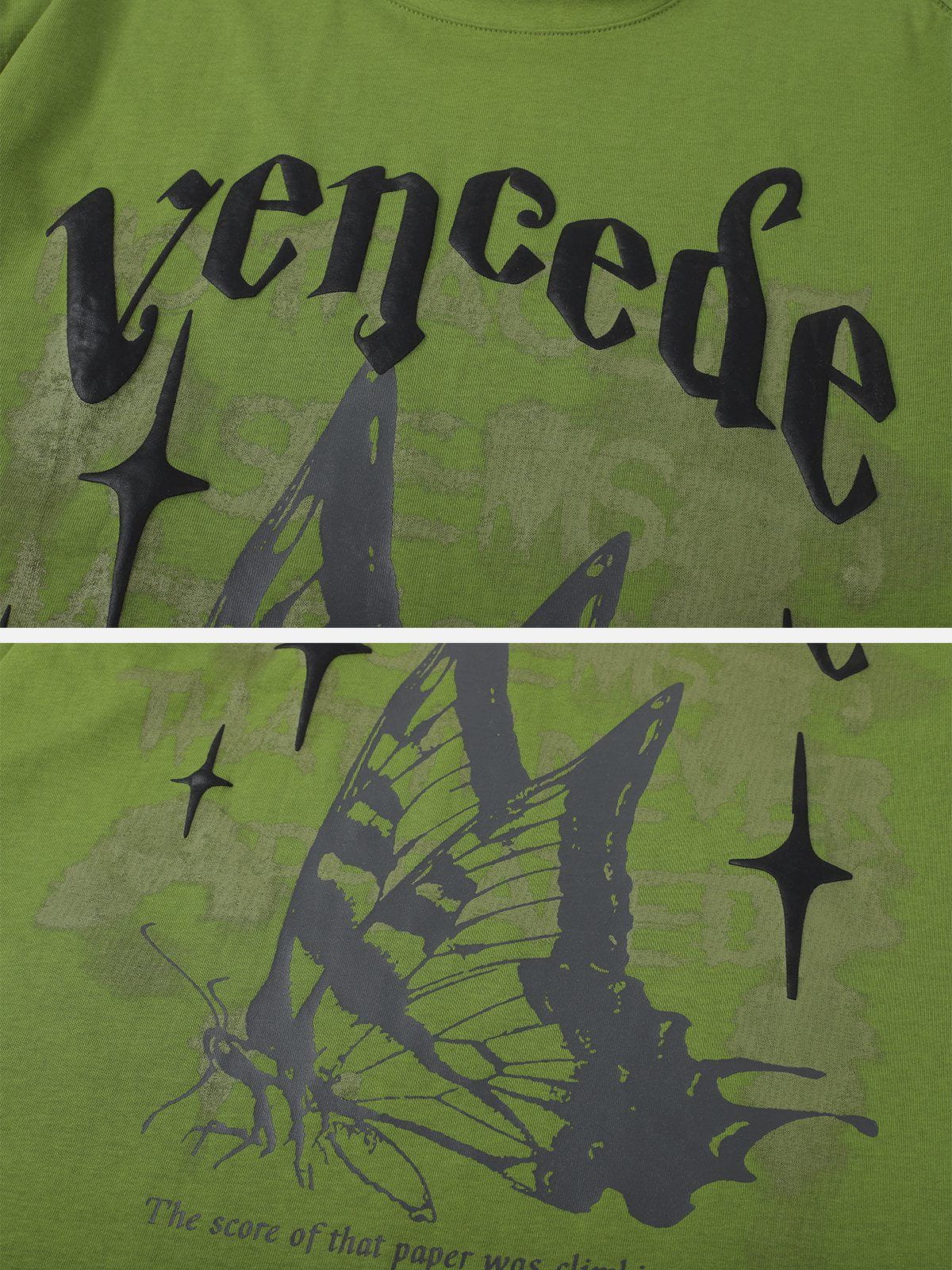 Butterfly Letter Print Tee