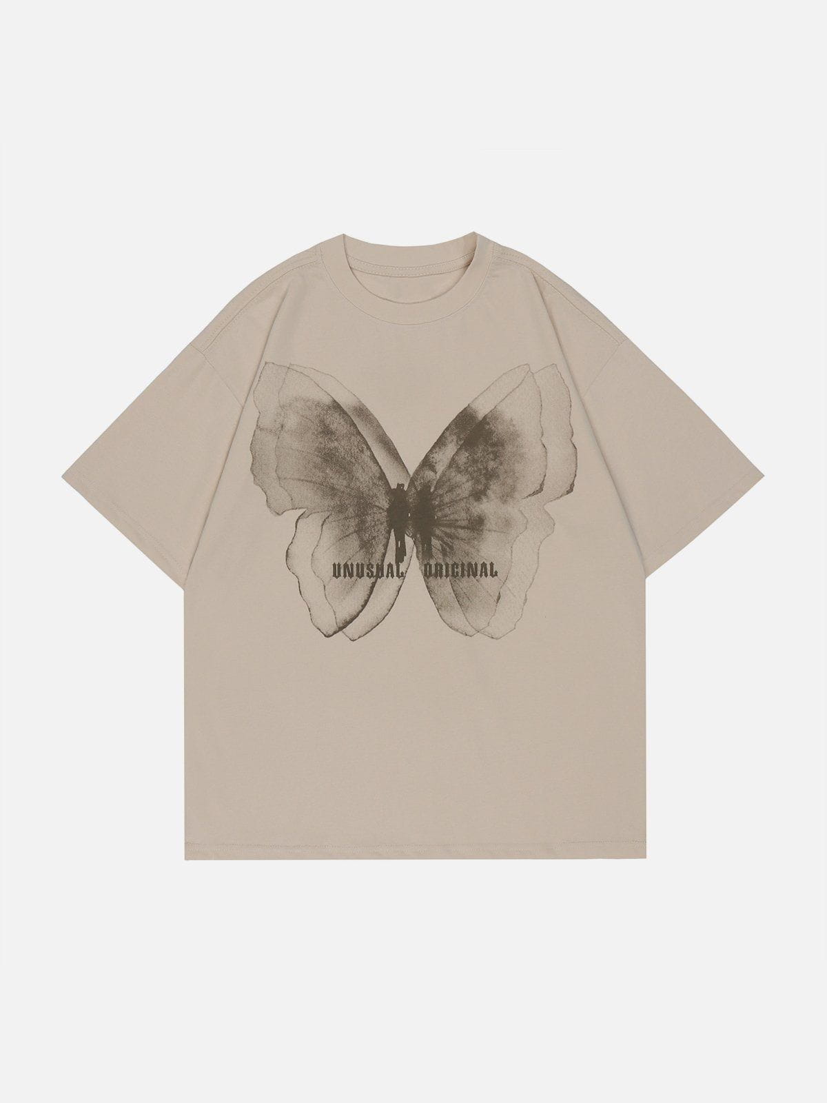 Butterfly Print Lettter Tee