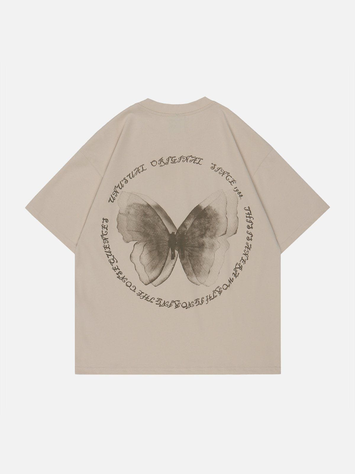 Butterfly Print Lettter Tee