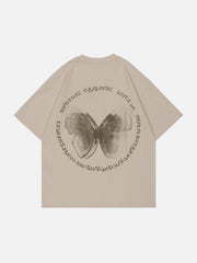 Butterfly Print Lettter Tee