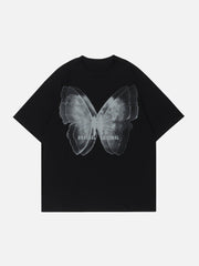 Butterfly Print Lettter Tee