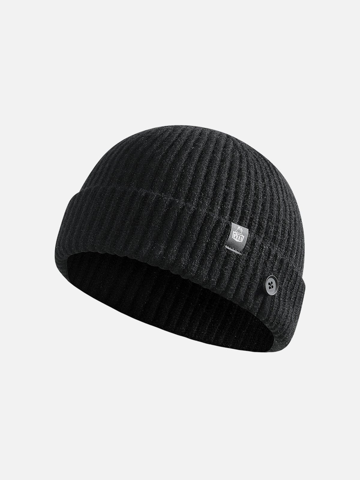 Buttons Knit Dome Hat