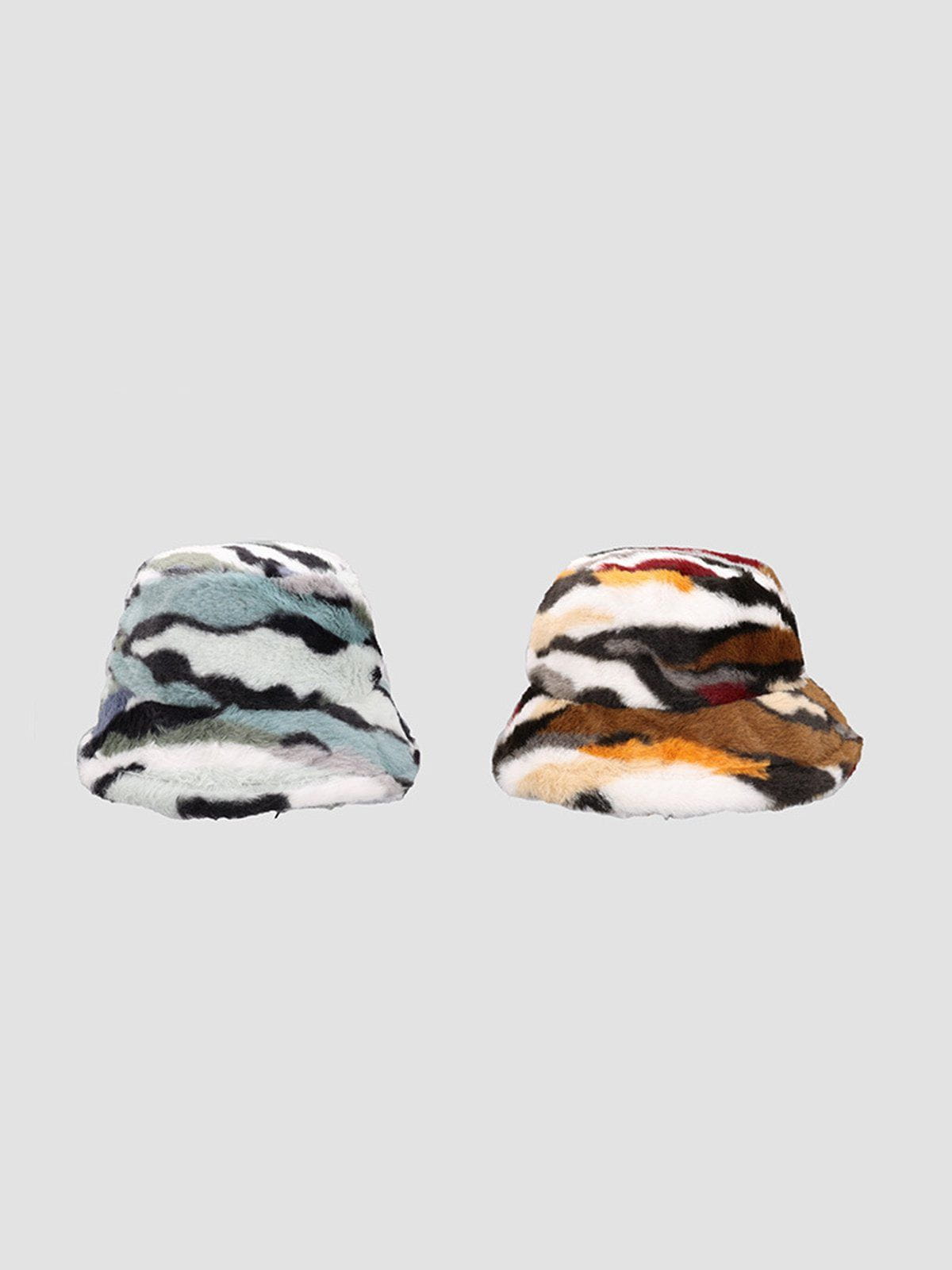 Camo Stripe Plush Vintage Bucket Hat