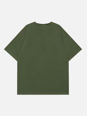 Camouflage Flocked Letter Cotton Tee