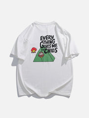 Camping Print Flame Elements Tee