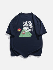 Camping Print Flame Elements Tee
