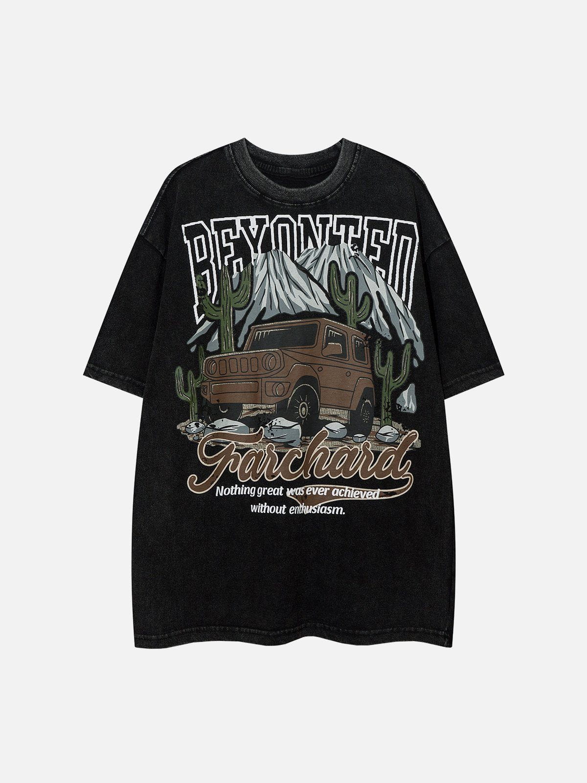 Car Print Washed Tee