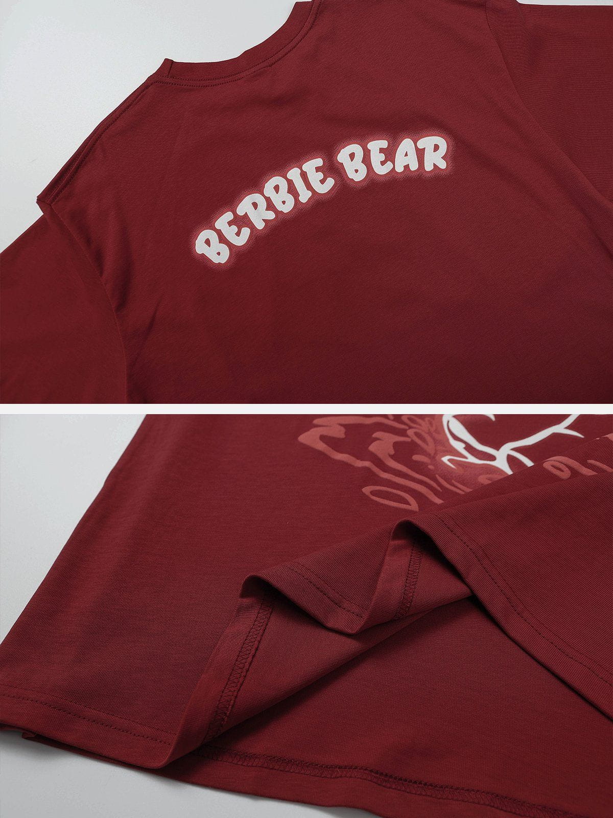 Cartoon Bear Print Tee