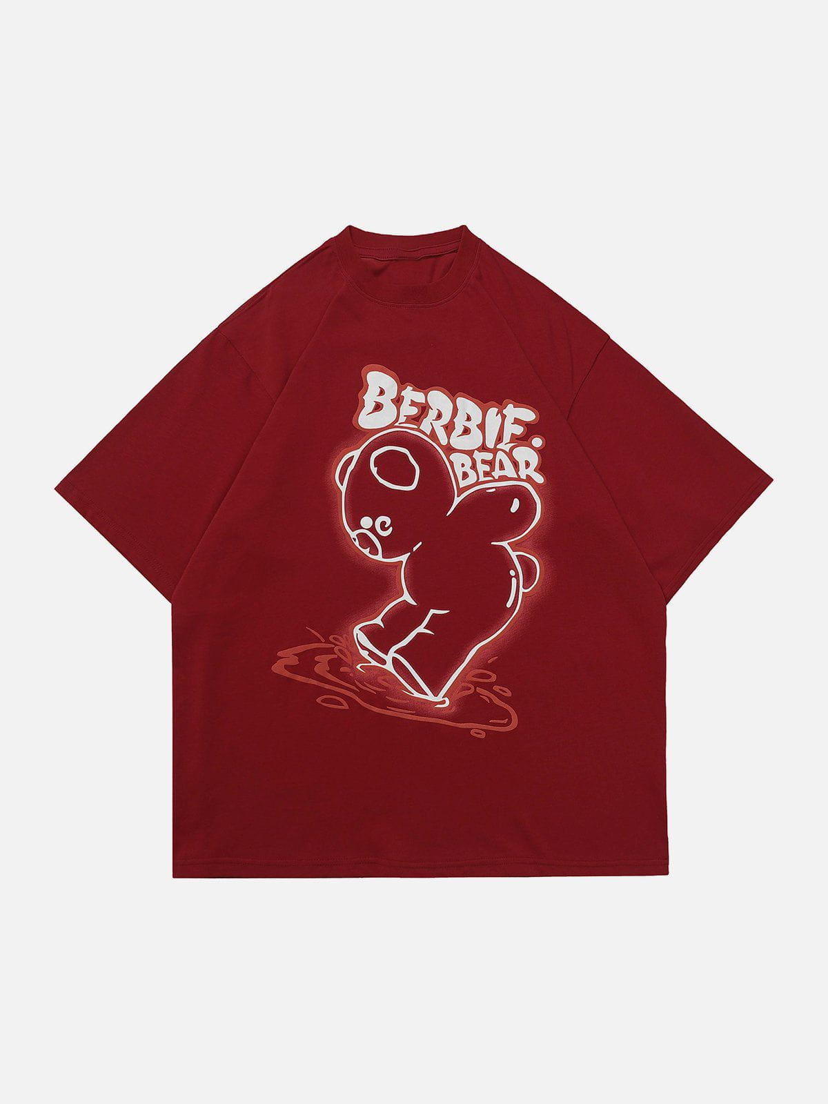 Cartoon Bear Print Tee