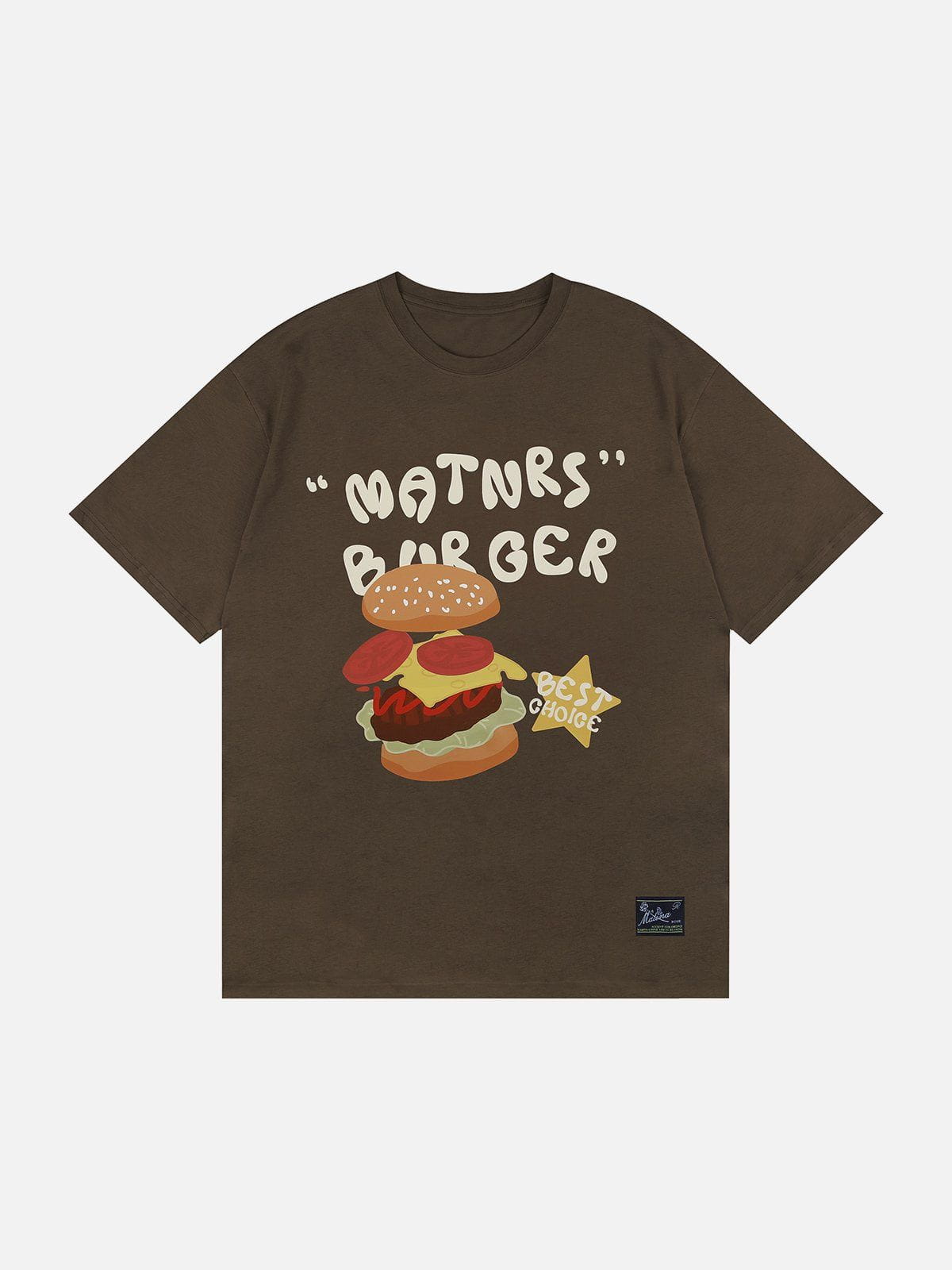 Cartoon Burger Print Tee