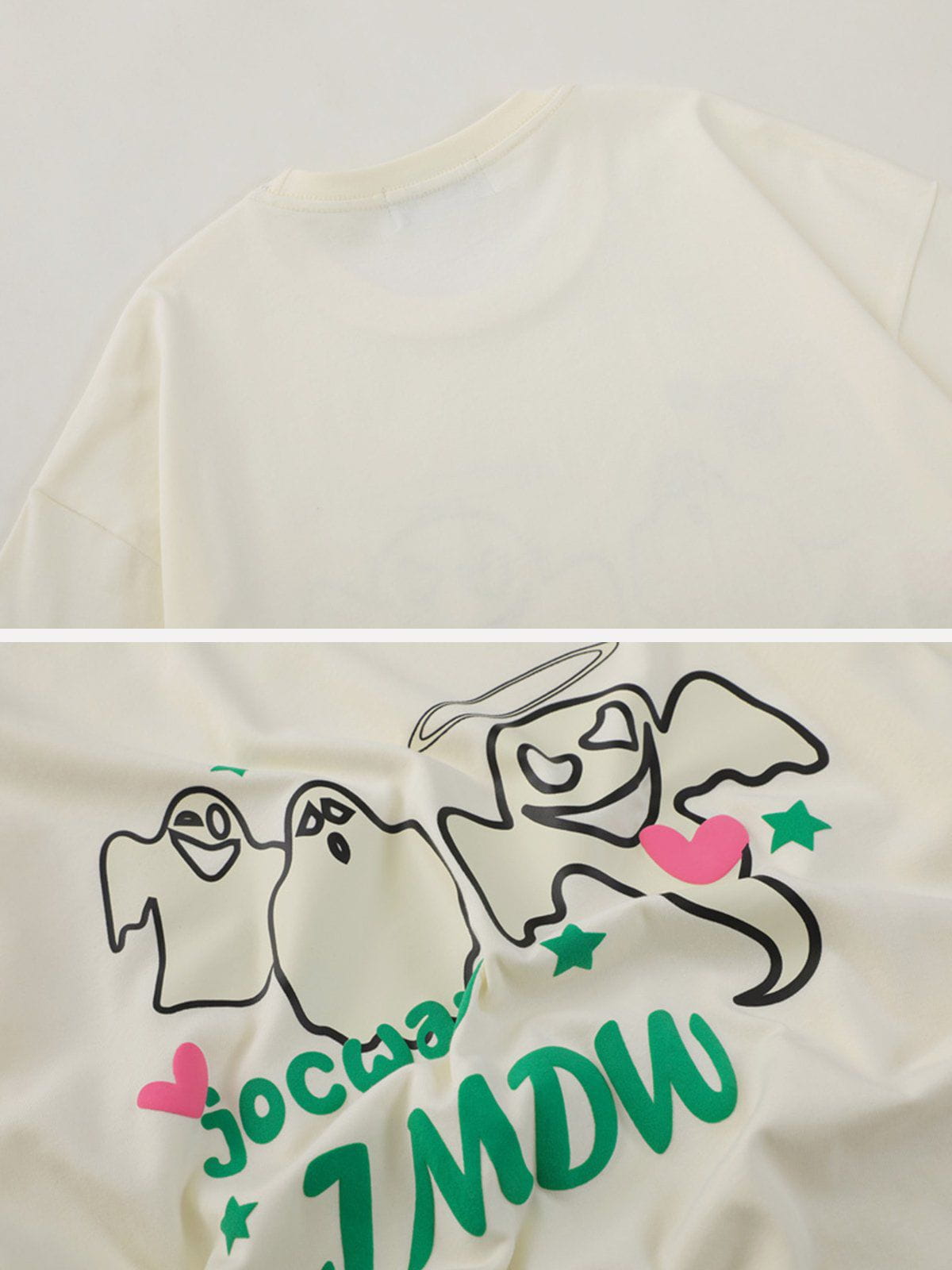 Cartoon Ghost Print Tee