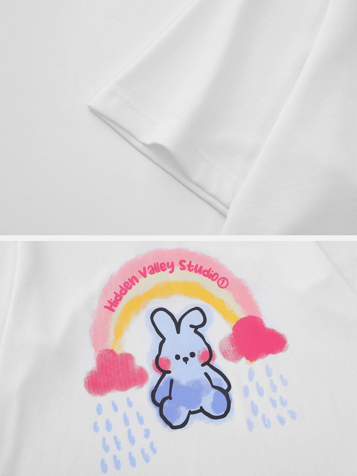 Cartoon Rabbit Graphic Tee