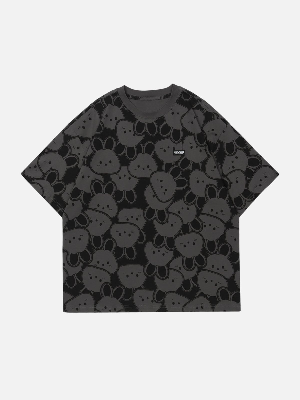 Cartoon Rabbit Print Tee