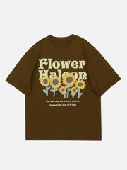 Cartoon Sunflower Graphic Tee
