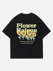 Cartoon Sunflower Graphic Tee