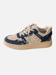 Cashew Flower Print Men Shoes