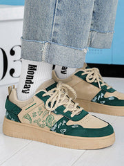 Cashew Flower Print Men Shoes