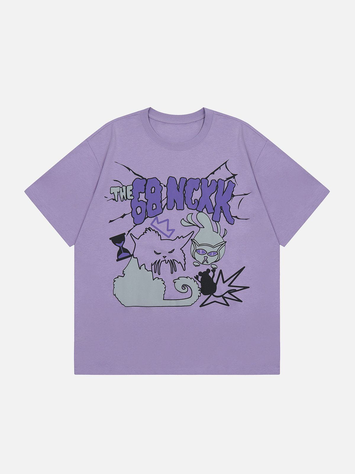 T-shirt imprimé « Chat attrape une souris »