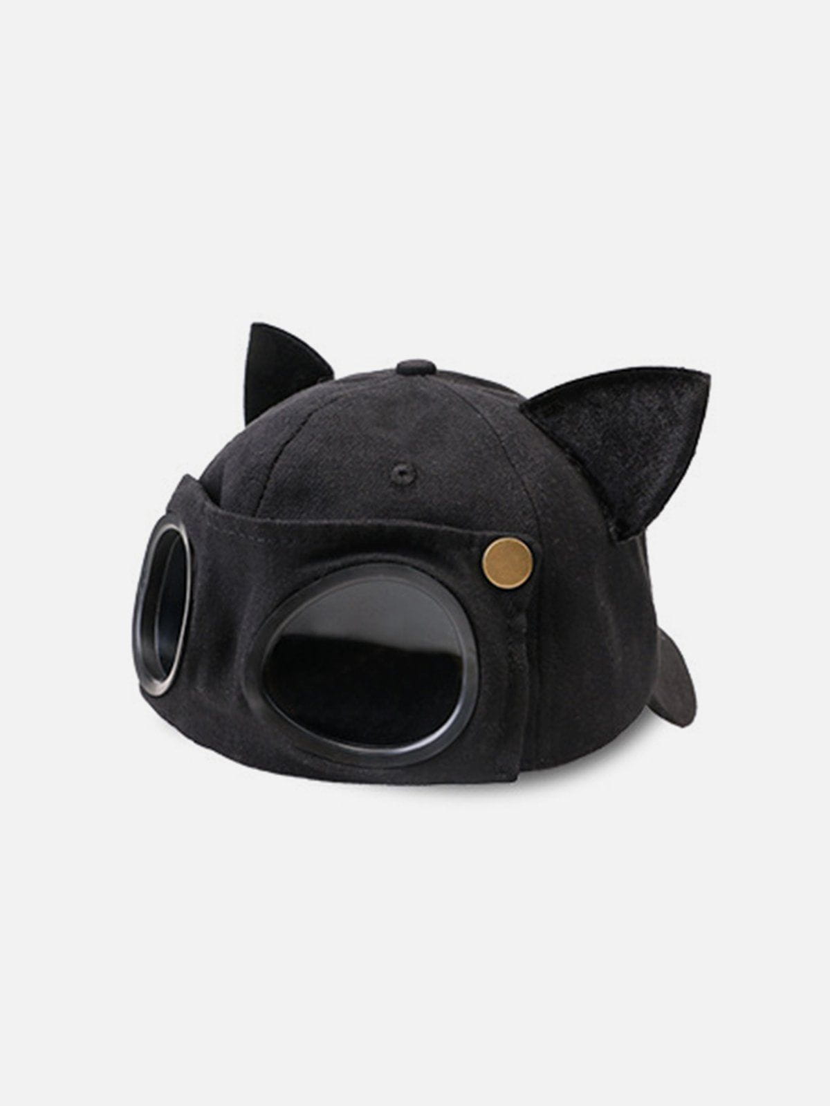 Cat Ears Aviator Glasses Baseball Hat