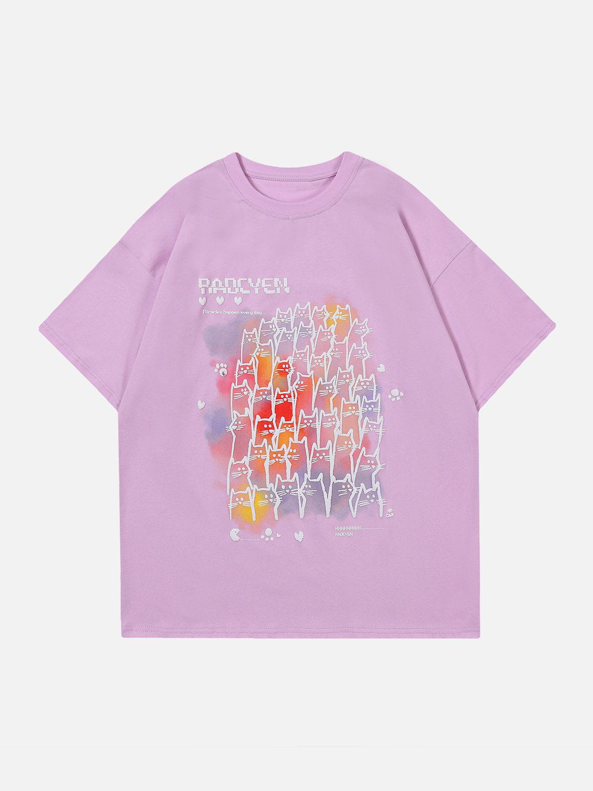 T-shirt Cat Element Dip-dye