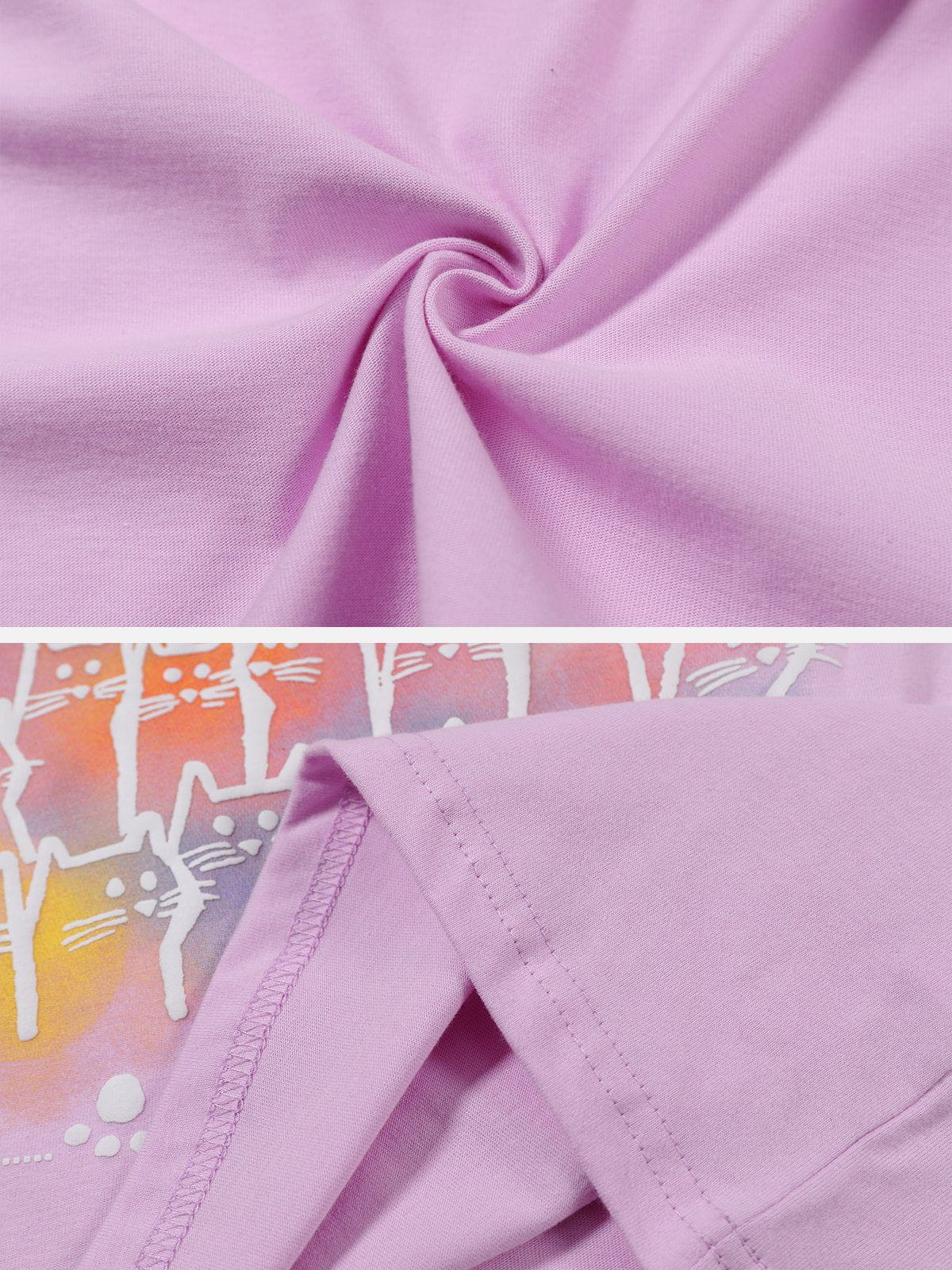 T-shirt Cat Element Dip-dye