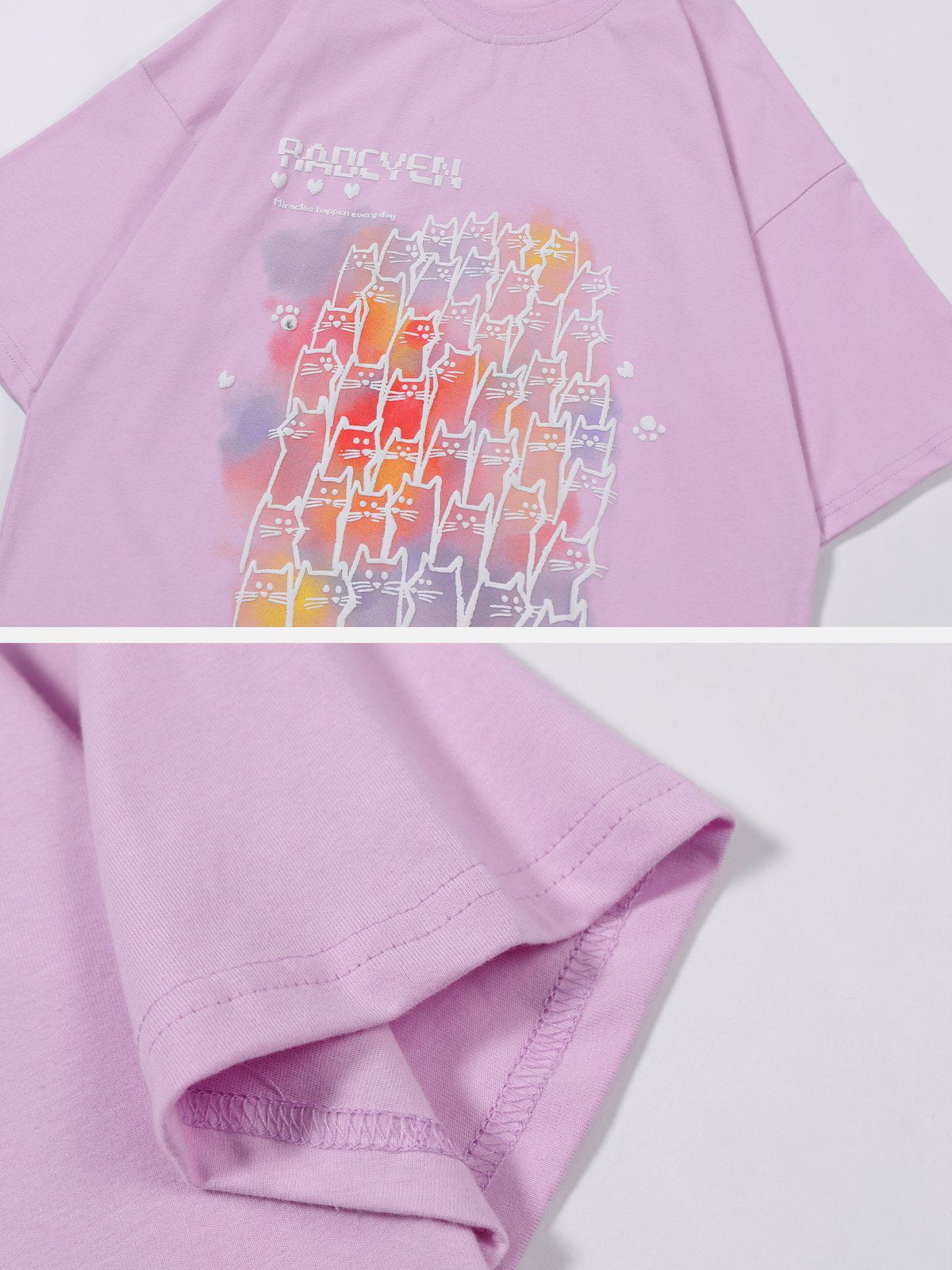 T-shirt Cat Element Dip-dye