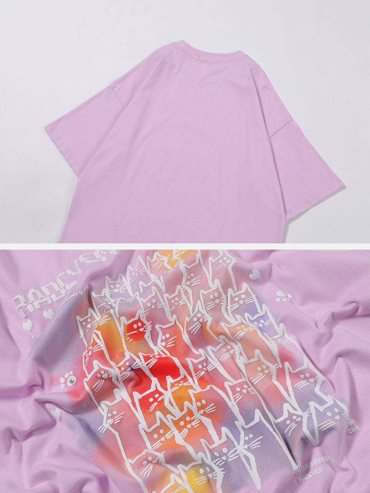 T-shirt Cat Element Dip-dye