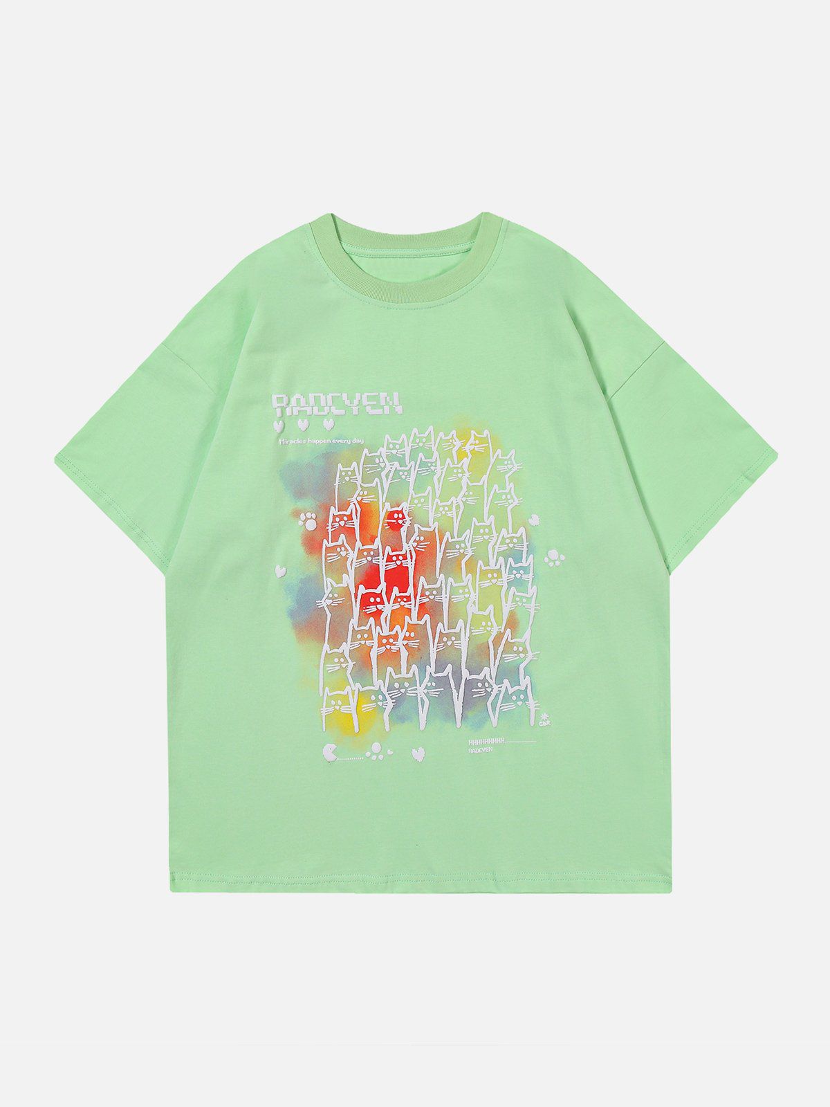 T-shirt Cat Element Dip-dye