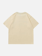 T-shirt imprimé lettre Cat Element